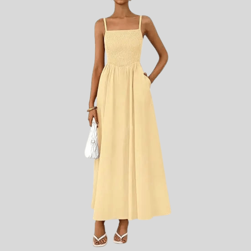 Sunny Pleated Midi Dress Pocket
