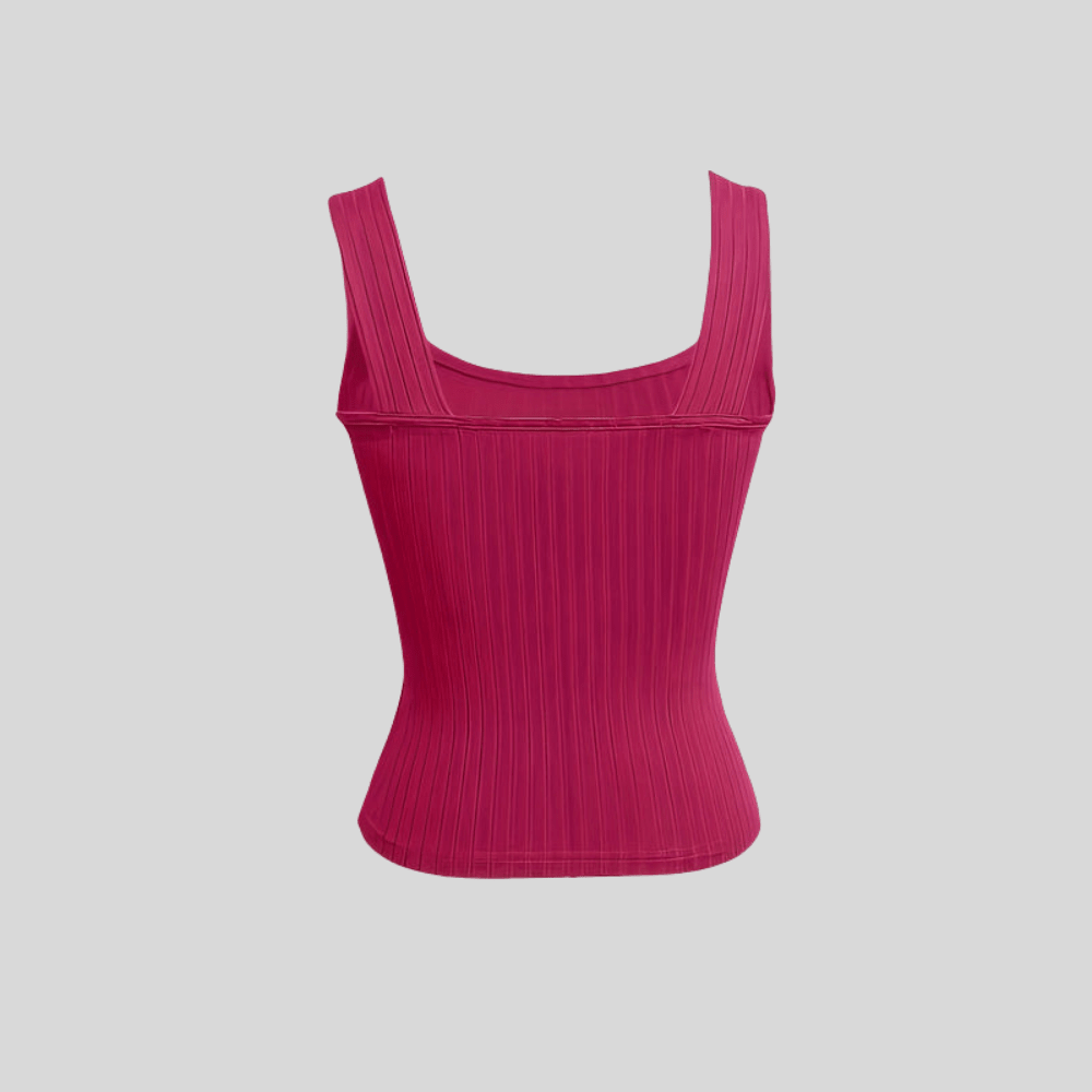 Icy Vest Top Button Detail