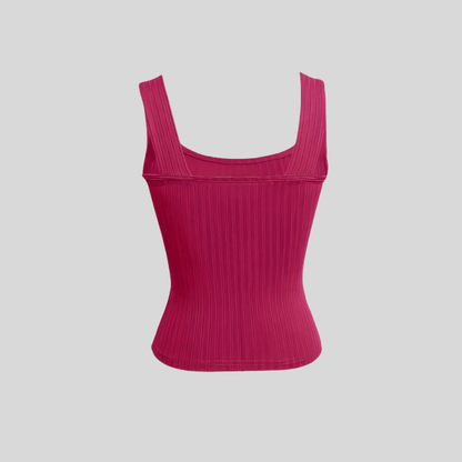 Icy Vest Top Button Detail