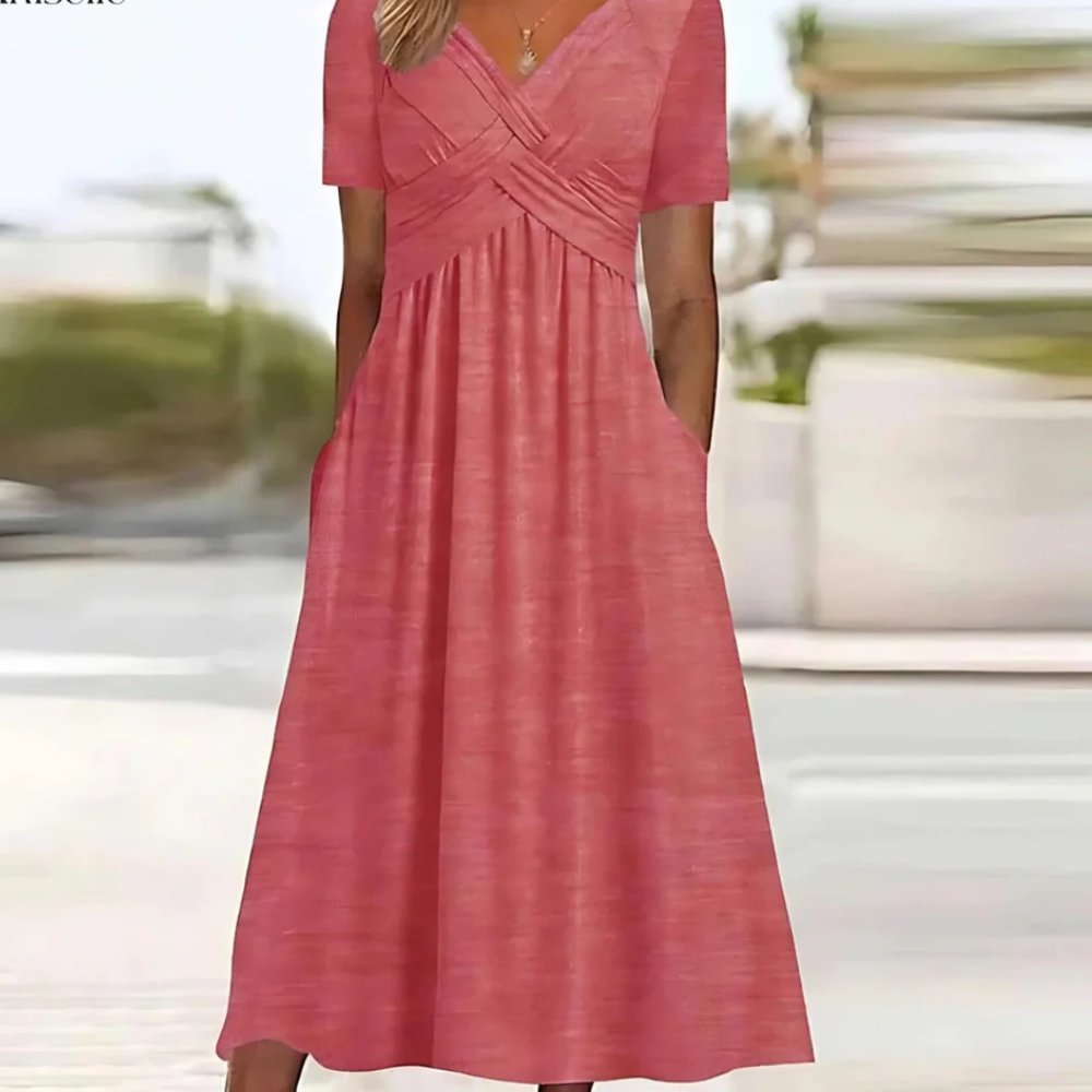 Flattering Midi Dress with Relaxed Silhouette
