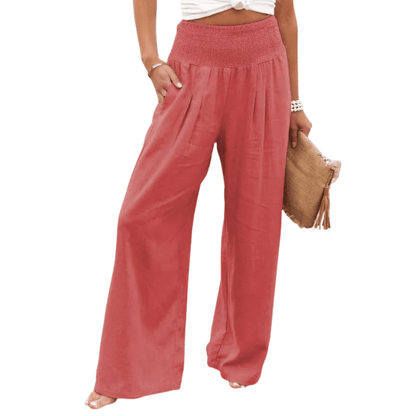 Relaxed Plaid Wide Leg Pants