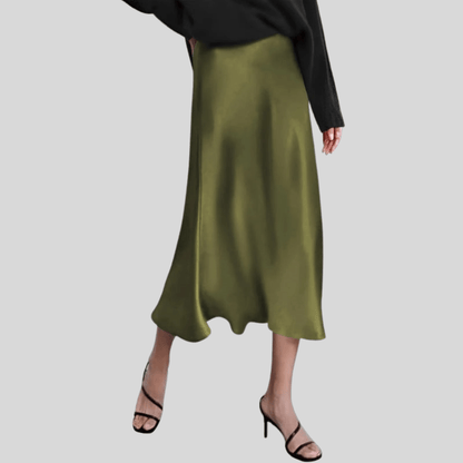 High Waist Fishtail Midi Skirt