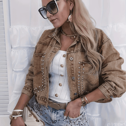 Vintage Denim Jacket Studded