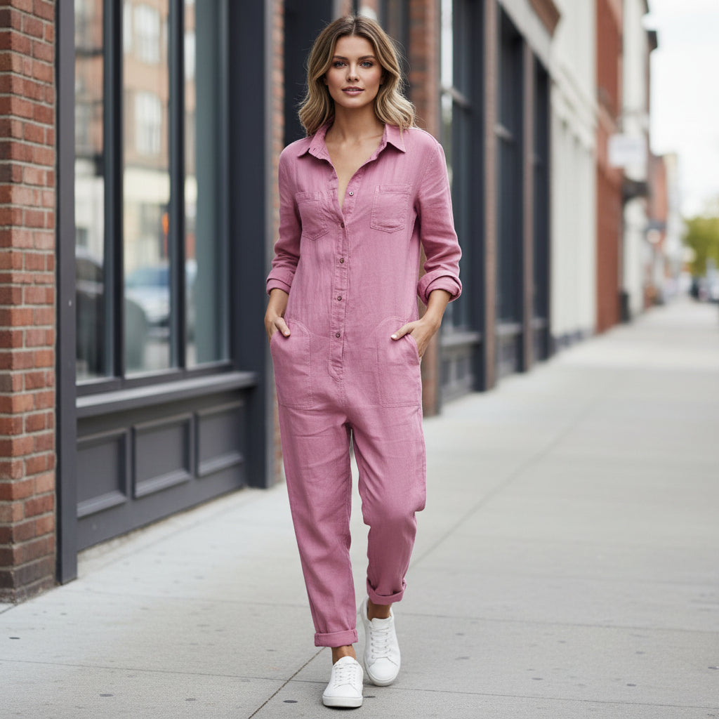 Jumpsuit mit langen Ärmeln