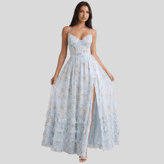Vestido maxi elegante y fluido para ocasiones especiales