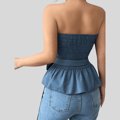 Icy Floral Waist Detail Shirt