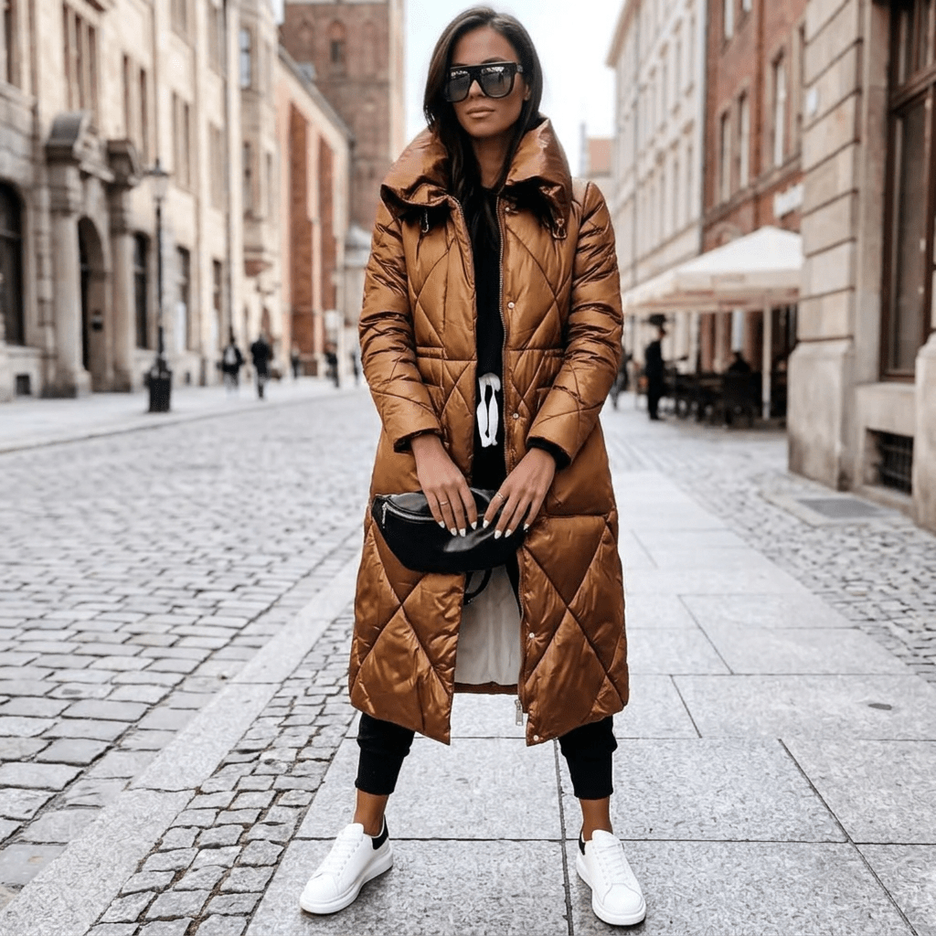 Chic Zip-Up Winter Coat for Modern Commuter Outfits