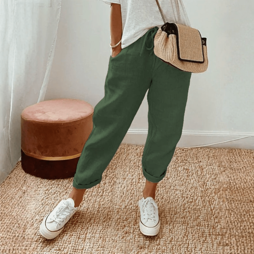 Effortless Flowing Elastic Waist Trousers