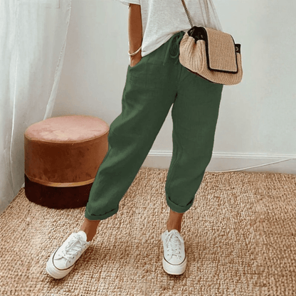 Effortless Flowing Elastic Waist Trousers