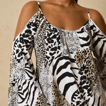 Bold Cold Shoulder Mini Dress