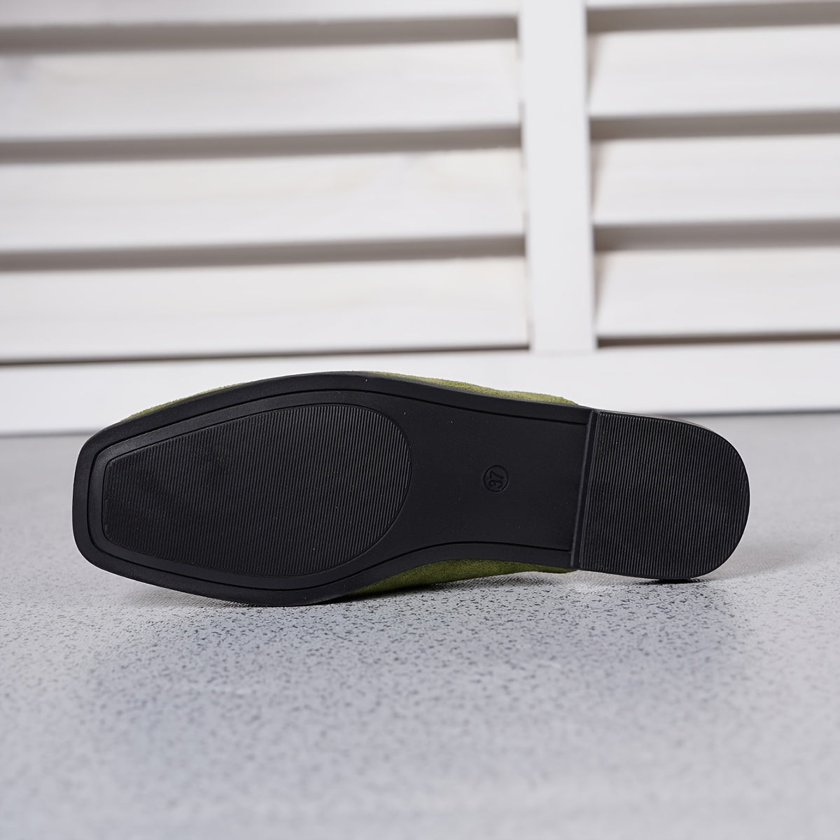 Square Toe Slip On Mule Loafers