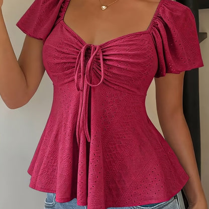 Icy Jacquard Top Short Sleeve