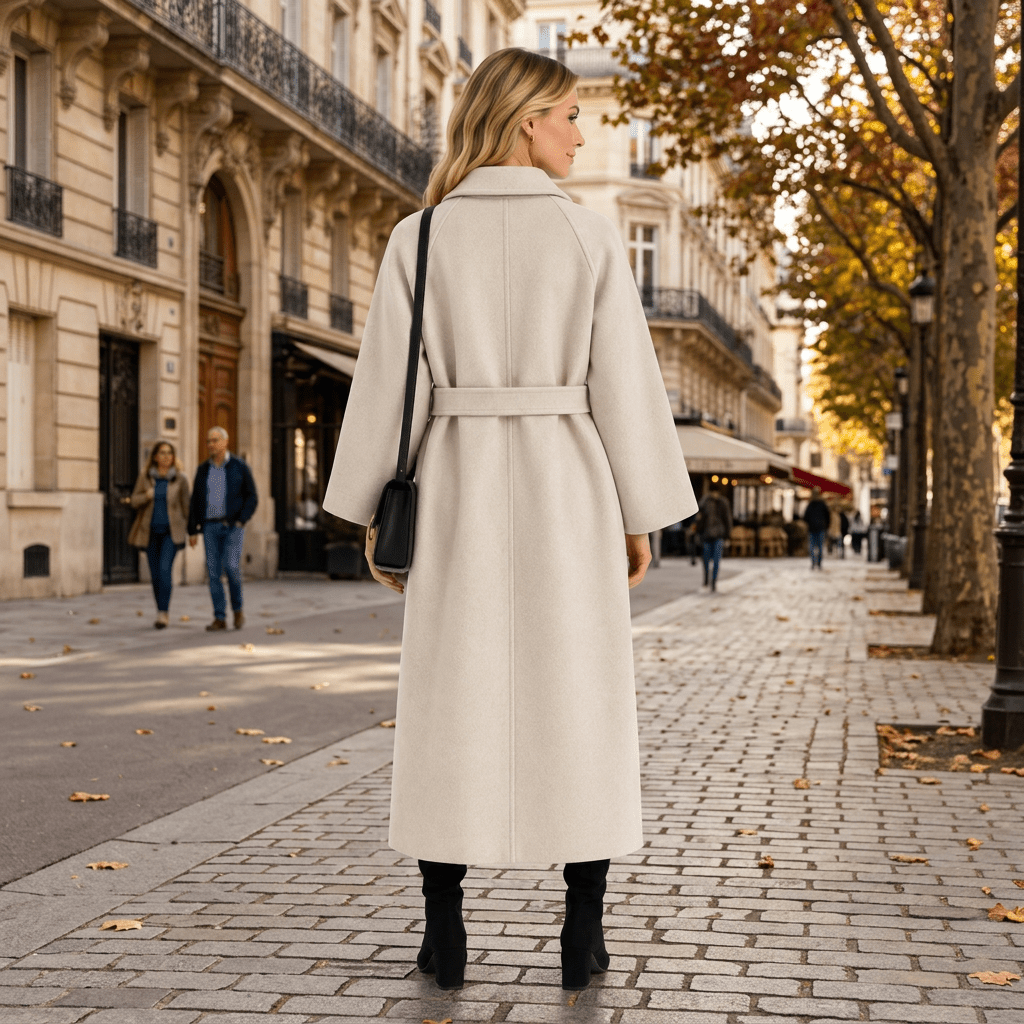 Long Belted Winter Coat for Sophisticated Everyday Style