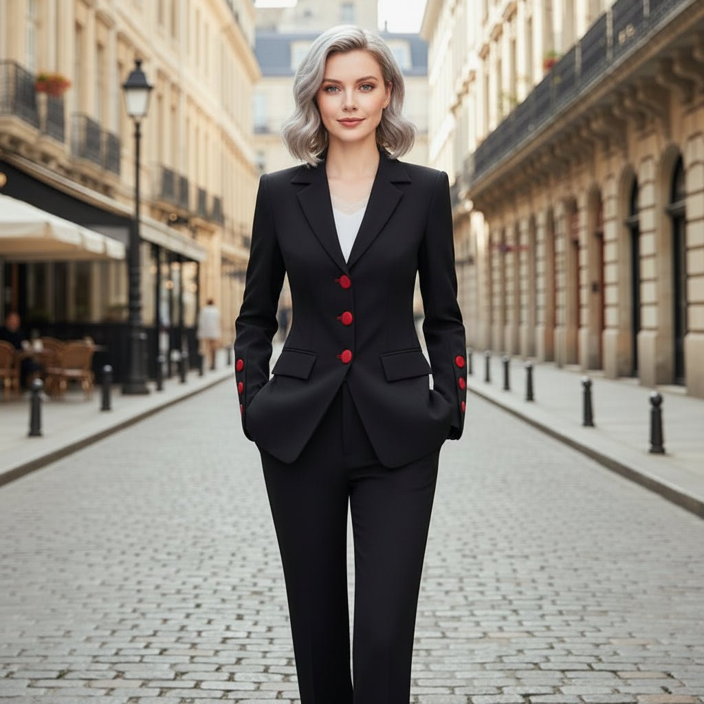 Fitted Pant Suit Set for Smart Casual Wear