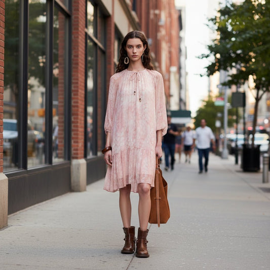 Floral Print Long Sleeve Dress