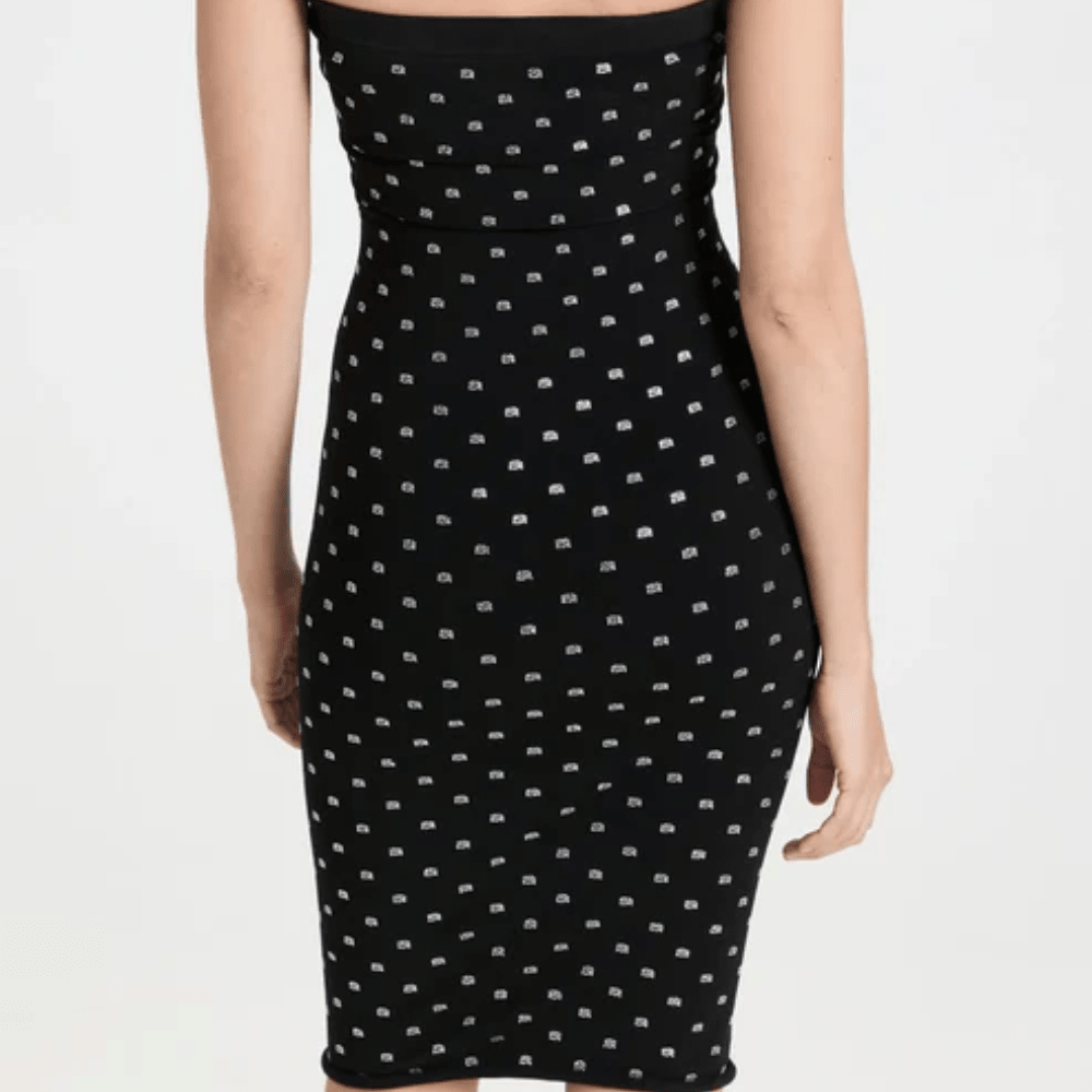 Sleek Strapless Midi Dress Bodycon