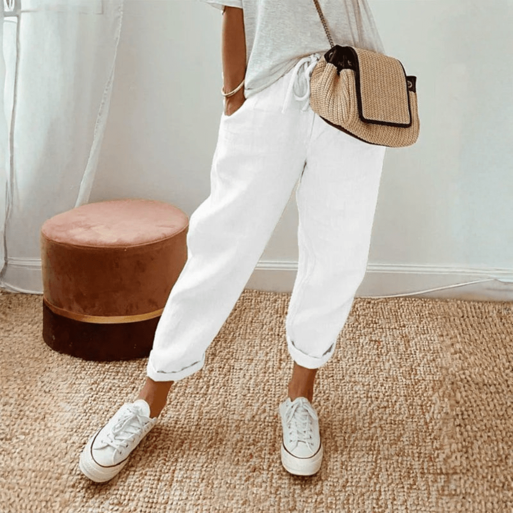 Effortless Flowing Elastic Waist Trousers