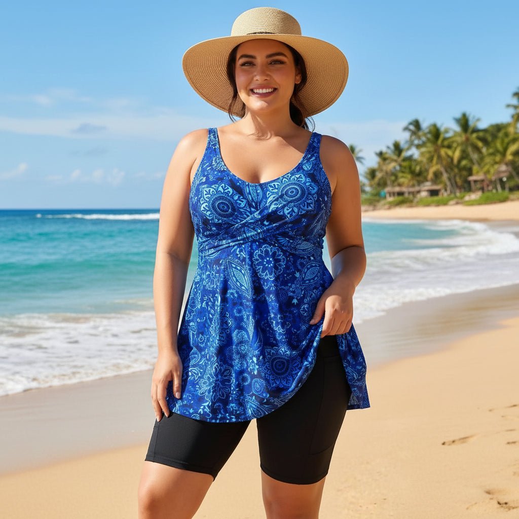 Conjunto estampado de tankini y capri