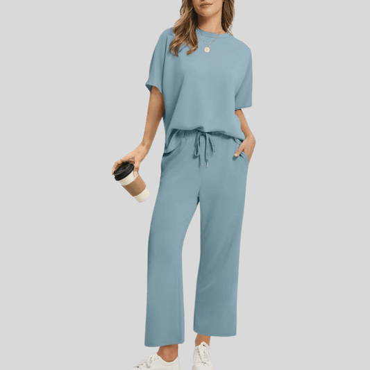 Breathable Lace Up Pants Set