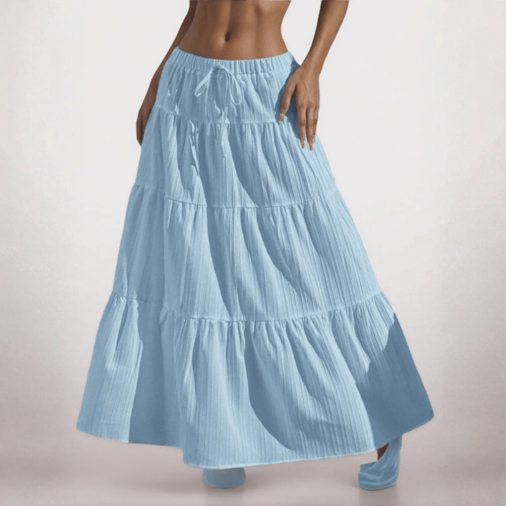 Breezy Tie Waist Midi Skirt
