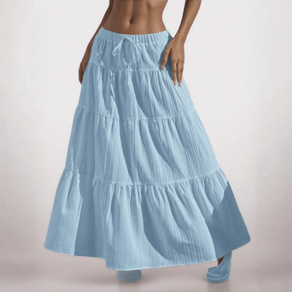 Breezy Tie Waist Midi Skirt
