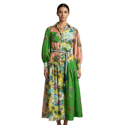 Flowing Printed Maxi Dress
