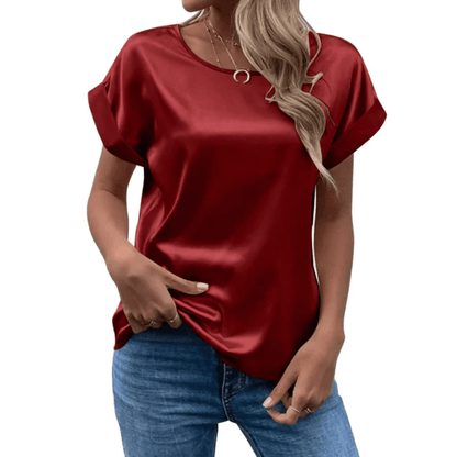 Lustrous Round Neck Top