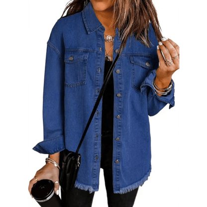 Relaxed Denim Button Down Shirt