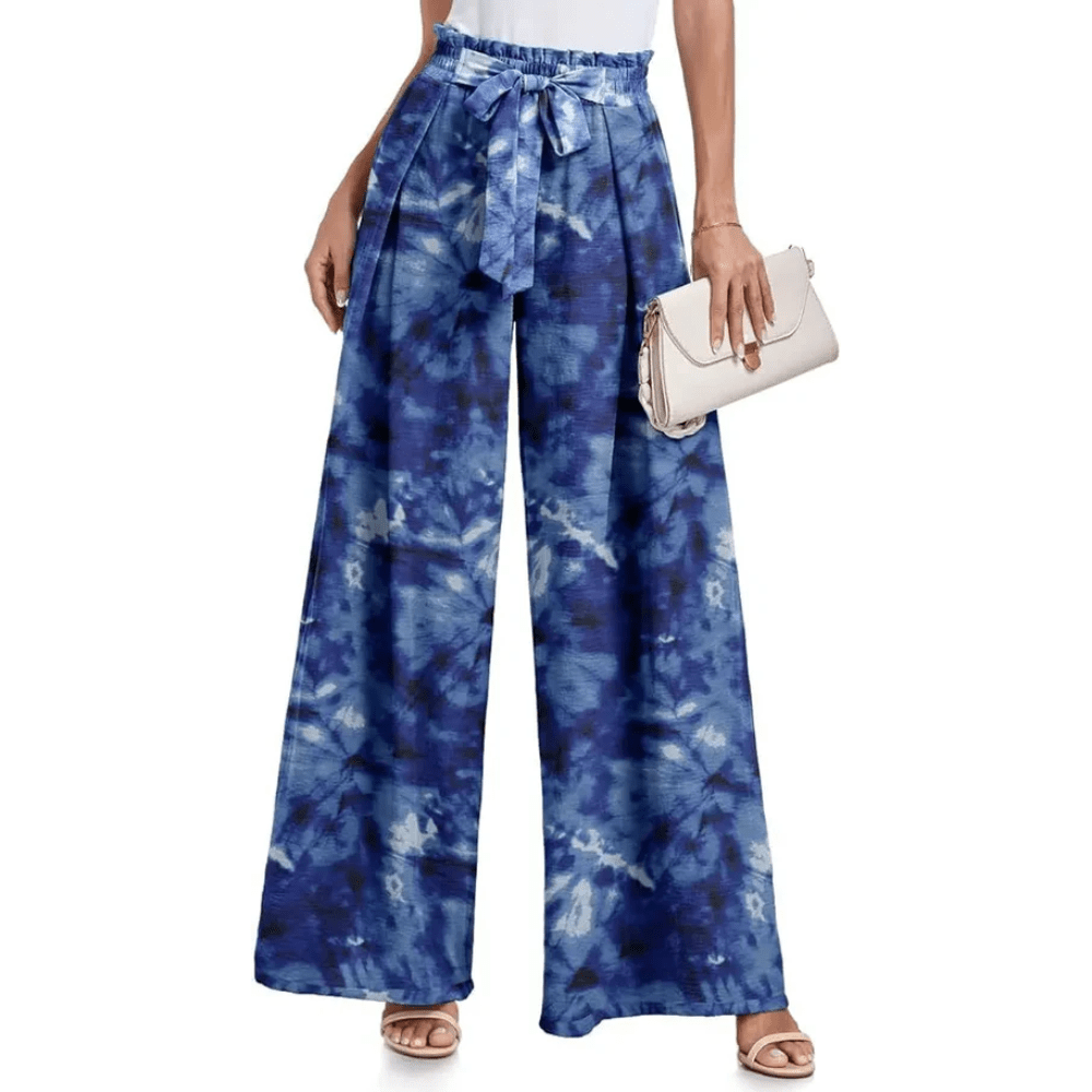 Printed Wide Leg Pants