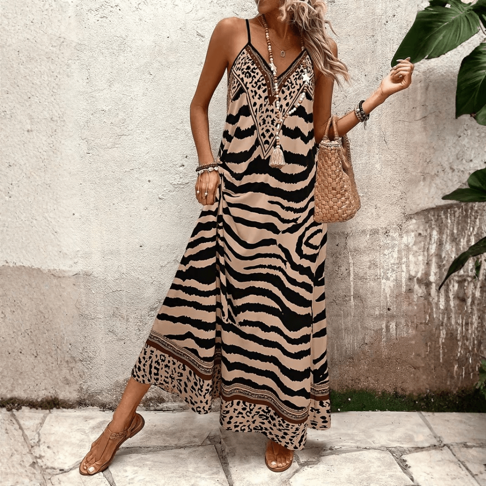 Leopard Slip Maxi Dress