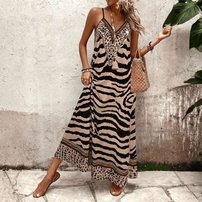 Leopard Slip Maxi Dress