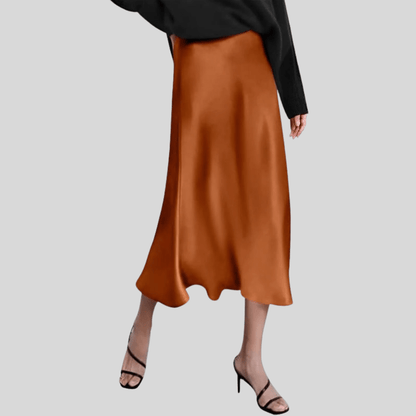 High Waist Fishtail Midi Skirt