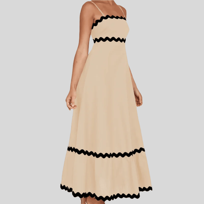 Flowy Spaghetti Strap Ruffle Maxi Dress