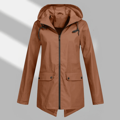 Hooded Longline Zip Utility Coat