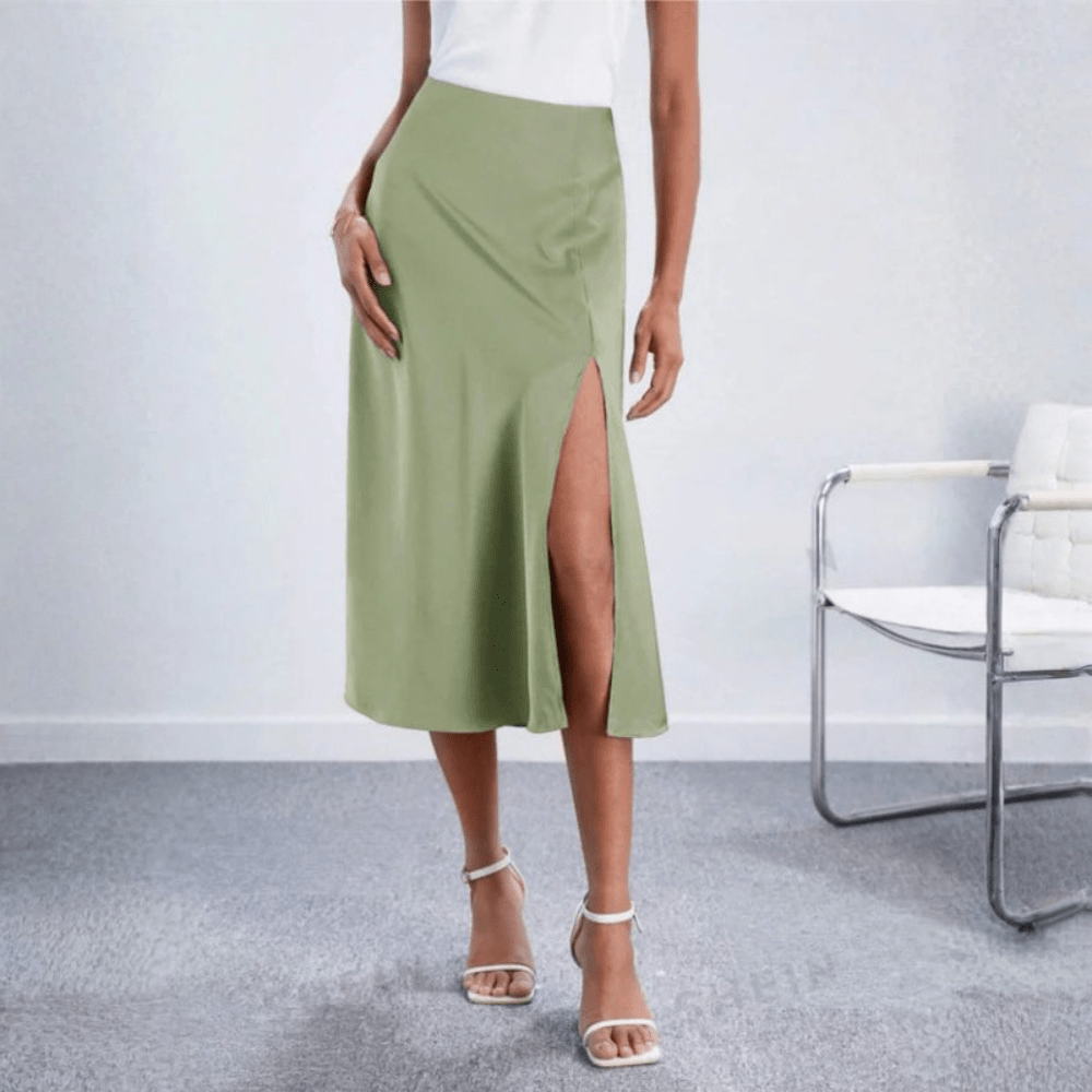 Eleganter Midirock mit Schlitz
