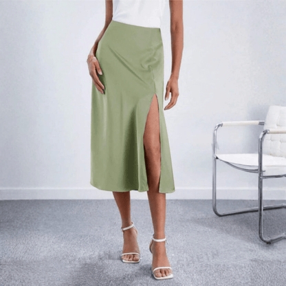 Eleganter Midirock mit Schlitz