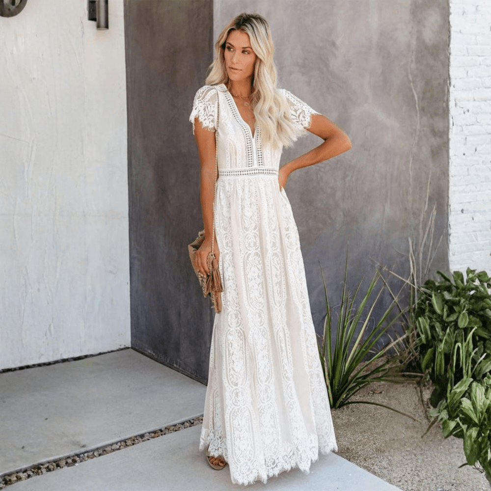 Elegant Romantic Lace Maxi Dress
