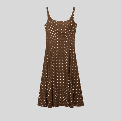 Playful Polka Dot Dress Backless