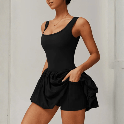 Breathable Square Neck Dress
