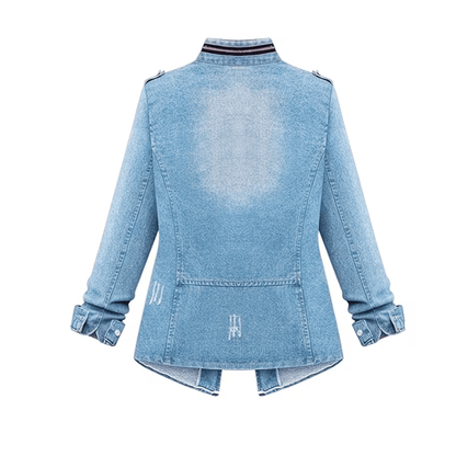 Structured Denim Jacket Cinched