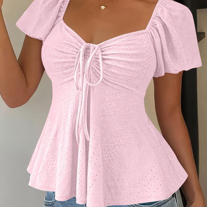 Icy Jacquard Top Short Sleeve
