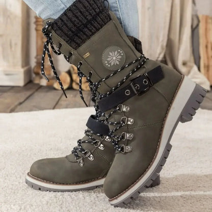 Women's Knit-Cuff Snow Boots