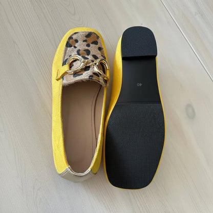 Bold Animal Accent Statement Loafers
