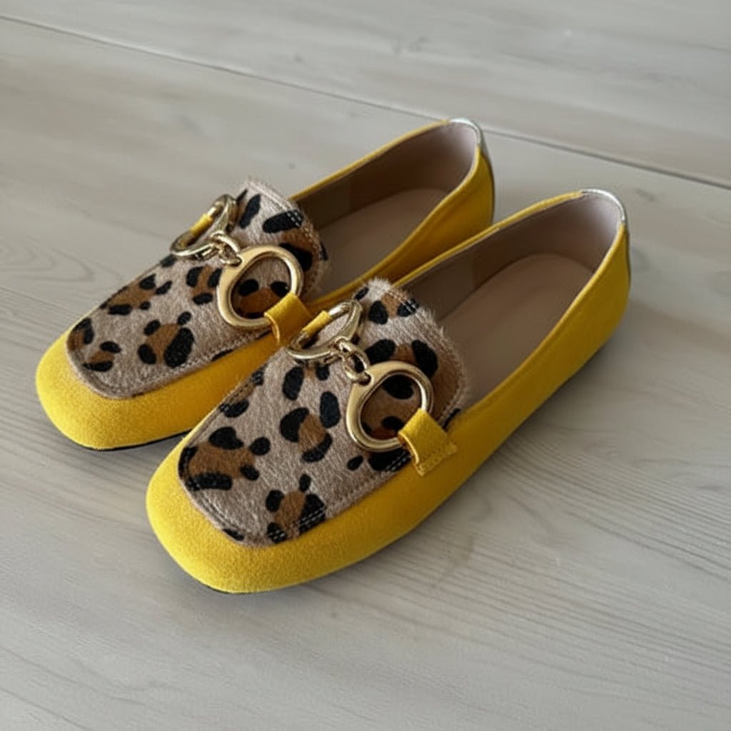 Bold Animal Accent Statement Loafers