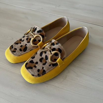 Bold Animal Accent Statement Loafers