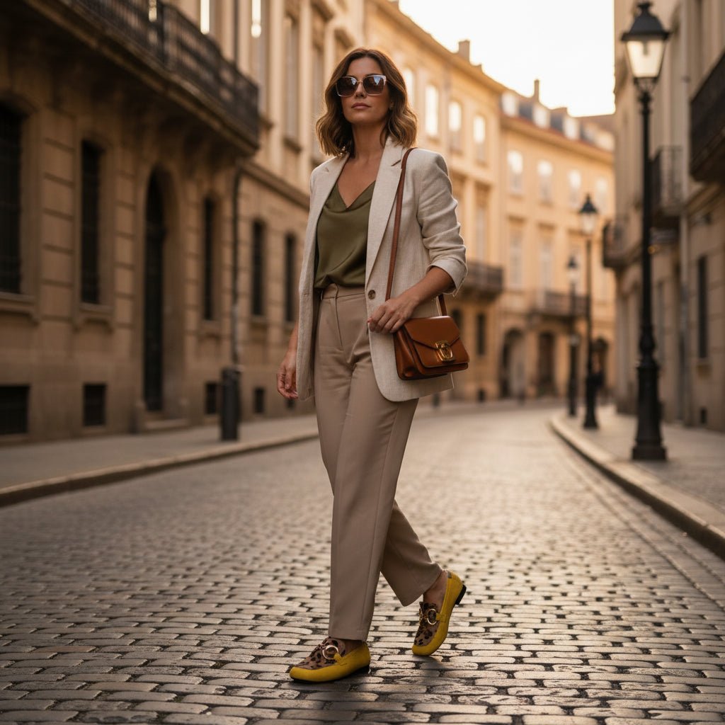 Bold Animal Accent Statement Loafers