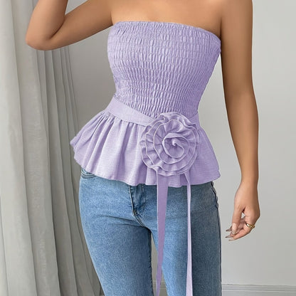 Icy Floral Waist Detail Shirt