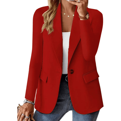 Relaxed Button Front Blazer