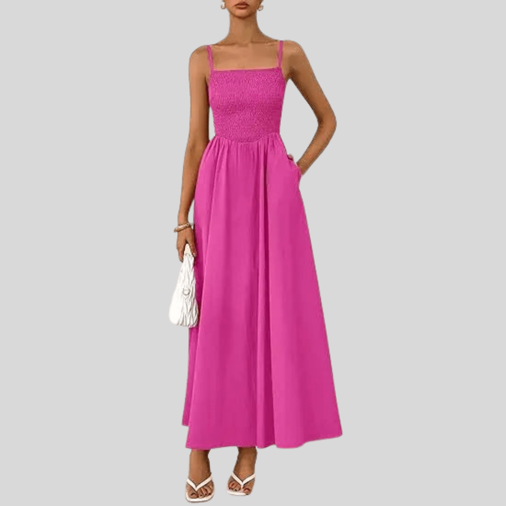 Sunny Pleated Midi Dress Pocket