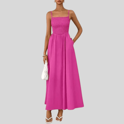 Sunny Pleated Midi Dress Pocket